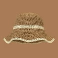 thumbnail image 2 of Xfvqtps Womens Straw Hat Sun Hats Wide Brim Mesh Floppy Uv Protection Sunscreen Sunshade Foldable Outdoor Travel Beach Breathable Summer Bucket Hat Khaki, 2 of 3