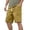 A-Yellow63, variant on XIAONU Men's Dark Green Cargo Shorts Elastic Waist Drawstring Pant Multi-Pocket Casual Outdoor Wear Shorts