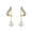 Golden, variant on Jiaroswwei 1 Pair Stud Earrings Bling Rhinestone Luxury Elegant Lustrous Faux Pearl Dangle Earrings Fashion Jewelry