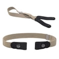 thumbnail image 6 of Men's No Buckle Belt, Adjustable Elastic Belt for Men with Hook and Loop Closure, Comfort Stretch Belt for Jeans, Khaki Pants, Casual Pants and Daily Wear-Khaki, 6 of 6
