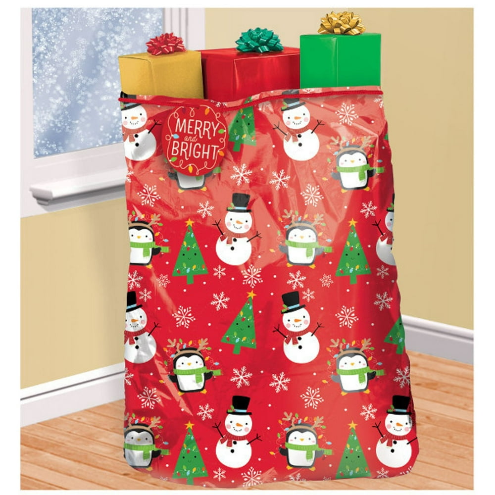 Snowy Friends Super Giant Christmas Gift Bag, Tag, Tie 44