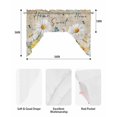 thumbnail image 5 of Daisy Spring Floral Swag Valances for Windows, Small Curtains Drapes, Farmhouse Botanical Bees Elegant Kitchen Window Curtains Over Sink Window Treatment Valance for Bedroom/Bathroom 56"x36", 5 of 5
