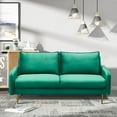 thumbnail image 6 of Hybition Velvet Sofa Modern Couch with Metal Legs for Living Room-Green, 6 of 9