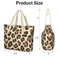 thumbnail image 3 of Tote Bag for Women - Classic Leopard Print Shoulder Bag - Large Utility Work Duffle Bag with Zipper Handbag for Travel, Work, Sprots, 3 of 5