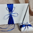 thumbnail image 6 of Ribbon Bow Wedding  Supplies Set Guest Signature Book+pen Holder For Party, 6 of 9