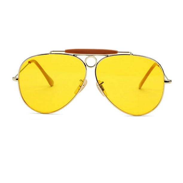 Mypartyshirt Hunter S Thompson Aviator Sunglasses Fear And Loathing In Las Vegas Yellow Gold Walmart Com Walmart Com