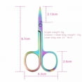 thumbnail image 6 of EXLEAF 2026 New Colorful Stainless Steel Eyebrow Scissors Professional Nail Scissors-Premium Small Scissors for Nose Hair,Mustache,Beard and Manicure Nose Hair Trim, 6 of 7