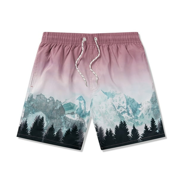 WILLBEST Pantalones Cortos Cargo para Hombre, de Verano, Estilo Casual, Estampado Floral, para Playa