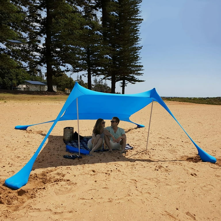 Heajfvd Beach Tent Sun Shelter with Ground Pegs Anti Wind Ropes Set UV Protection Simple Installation Outdoor Camping Beach Canopy Walmart
