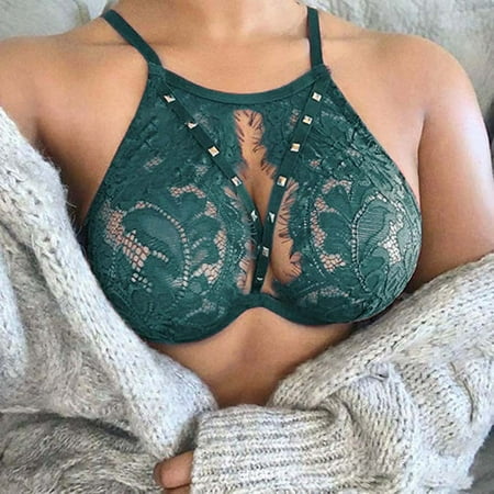 

Womens See Through Bra Top Sheer Lace Bralet Crop Tops T Shirt Blouse Tee