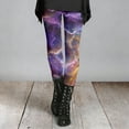 thumbnail image 4 of LIIPEE Women Leggings Casual Elastic High Waist Slim Fit Ankle Length Leggings Galaxy Printed Stretchy Workout Yoga Pants Comfortable Soft Breathable Daily Leggings,Light Pink,S, 4 of 5