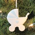 thumbnail image 3 of Holiday Ornament Blue & White Baby Ornament Porcelain Blocks Stroller Rattle, 3 of 3
