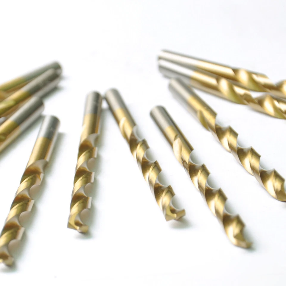 PRIME - Drillforce 5Pcs 1/2" Titanium Drill Bits Set Hss Metal Woodworking Drill Bit
