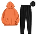 thumbnail image 4 of Yuyuzo Sweatsuits for Women 2 Piece Color Block Tracksuits Fleece Lined Comfy Loungewear Matching Lounge Sets, 4 of 7