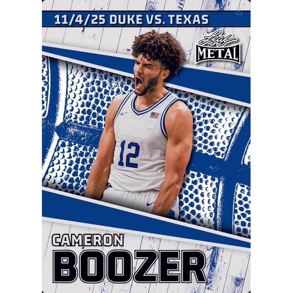 2025 Leaf Metal Continuum Cameron Boozer #1/439 Duke Blue Devils Rookie RC Basketball Card