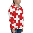 thumbnail image 5 of Pofeuu Red Cross 1 Print Teenage Zipper Hoodie Sweatshirts Hooded Casual Jackets With Pocket For Boys Girls-Small, 5 of 6