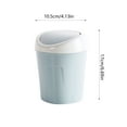 thumbnail image 3 of Miogawg Plastic Mini Wastebasket Trash Can, Tiny Desktop Waste Garbage Bin With Swing Lid For Home, Office, Kitchen, Vanity Tabletop, Bedroom, Bathroom, 3 of 6