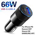 thumbnail image 1 of Cargador de coche USB de 66 W tipo C adaptador de teléfono de carga rápida para iPhone 13 12 11 Pro Max Redmi Huawei Samsung S21 S22 cargador de teléfono Tan Jianjun unisex, 1 of 2