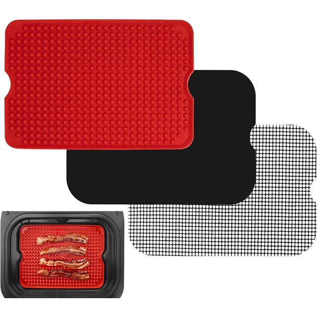 czcpp-Air Accessoires pour Friteuse Ninja Foodi TG Smart FG551 6-en-1 Grill Intérieur, Tapis Réutilisable Résistant à la Chaleur pour Friteuse, Accessoires Ninja Foodi, Remplacement Facile à Nettoyer pour Papier Parchemin