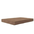 8 Inch Full Poly Futon Mattress with Full Size Espresso Wood Arm Futon