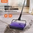 thumbnail image 2 of VEVOR Carpet Floor Sweeper Manual 6.7 inch Width Sweeping Paths Non Electric Purple, 2 of 9