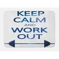 thumbnail image 1 of Fitness Bath Mat, Keep Calm and Work Out Popular Famous Phrase with Night Sky Galaxy Celestial, Non-Slip Plush Mat Bathroom Kitchen Laundry Room Decor, 29.5 X 17.5 Inches, Dark Blue White, Ambesonne, 1 of 2