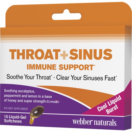 Webber Naturals Throat & Sinus Immune Support, 15 Ct