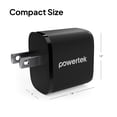 thumbnail image 4 of Powertek 20W USB-C PD + USB-A Dual Port Wall Charger, Carbon Design, Black, 4 of 7