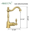 thumbnail image 5 of Akicon One-Handle Widespread Kitchen Bar/Prep Faucet - Brushed Gold, 5 of 5