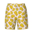 thumbnail image 4 of Lsque Mens Swim Trunks Cheese Pattern - Bathing Suit Compression Liner - Beach Swim Shorts Swimwear - (S-3XL) - Stretch Quick Dry -Small, 4 of 9