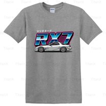 TitanX95 Mazda RX-7 FD Retro Style Graphic White, Vintage Japanese Sports Car Design T-Shirt, for Unisex, up to size 5XL.