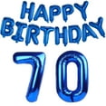 thumbnail image 6 of Blue Happy Birthday Number Foil Balloons Kids Adult Party Decorations Boy Girl 10 11 14 15 18 25 30 35 40 50 60 70 80 Year Old (18th,16inch), 6 of 6