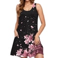 thumbnail image 2 of Ovzne Robes Grande Taille pour Femmes Rondes Robe Décontractée Ample d'Été Imprimée Sans Manches Col en V Ensemble Haut/chemise Robe d'Été Imprimée en Solde, 2 of 6