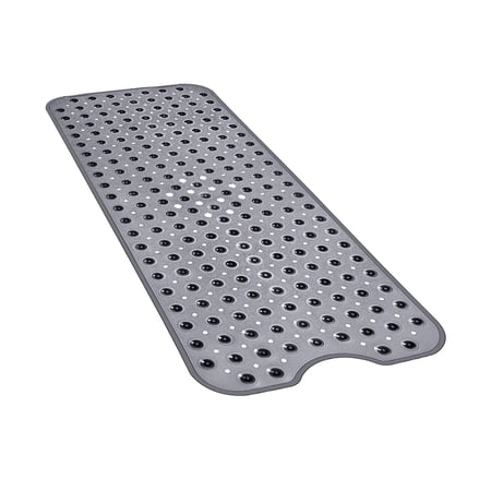 Bath And Shower Safety Mats 40×16 Inch Non Slip With Suction Cups For Bathroom Stall Tub Floor Extra Large Machine Washable Drain Holes Keep Bathtub Clean Clear Light Black Bath And Shower Safety Mats 40×16 Inch Non Slip With Suction Cups For Bathroom Stall Tub Floor Extra Large Machine Washable Drain Holes Keep Bathtub Clean Clear Light Black