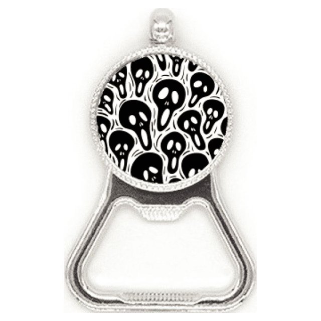 Cartoon Skull Halloween Acero inoxidable Metal cerveza tapa sacacorchos