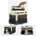 thumbnail image 4 of Pet Playpen Dog Crates for Dogs, Adjustable Fabric Cover by Spiral Iron Pipe, Strengthen Sewing Dog Travel Crate 3 Door Design,Dog Crate, 4 of 6