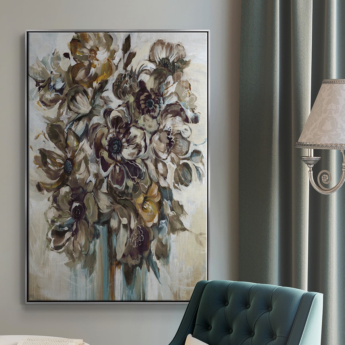 Wild At Heart VI Framed Premium Gallery Wrapped Canvas - Ready to Hang - 25 x 37 - Silver Floating Frame