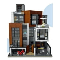 Modern Cubist Villa 3 Story Street View Creator City Modular City Building Blocks Set | General Jim's Toys| Compatible with Lego, Cobi, Wange, Sembo and all major brick building brands.