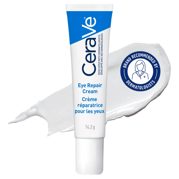 CeraVe Eye Repair Cream, Brightening Eye Cream with Marine Complex and Ceramides to Reduce Dark Circles, 14.2g