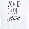 thumbnail image 3 of Instant Message - World's Okayest Aunt - Women's Short Sleeve Graphic T-Shirt, 3 of 6