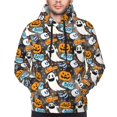 thumbnail image 4 of KLL Happy Halloween2 Print Mens Hoodie Long Sleeve Casual Pullover Hooded Sweatshirt Fashion Drawstring Hoodies with Pocket-4X-Large, 4 of 6