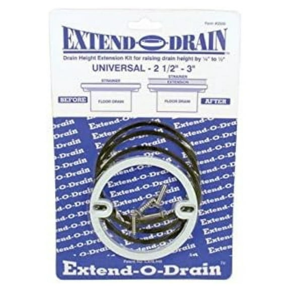 Extend-O-Drain 2 1/2" - 3" Shower Drain Height Extension Kit