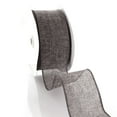 thumbnail image 2 of Ribbon Traditions 2.5" Wired Burlap Ribbon Weathered Charcoal 25 Yards, 2 of 3