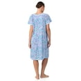 thumbnail image 5 of Aria 100% Cotton Raglan Sleeve Smocked Neck Sleepwear Gown, Sizes XS-5X, 5 of 7