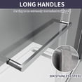 thumbnail image 6 of 56-60" W x 76" H Frameless Double Sliding Shower Door, Frameless Shower Door, Shower Glass Door with 5/16" (8mm) Clear SGCC Tempered Glass, Explosion-Proof Film A01 (Silver), 6 of 9