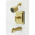 thumbnail image 2 of Kingston Brass KB4657CML Manhattan Single-Handle Tub and Shower Faucet, Brushed Brass, 2 of 3