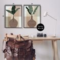 thumbnail image 4 of Stupell Industries Boho Geometric Plant Vases Botanical & Floral Painting Black Framed Art Print Wall Art, 24 x 30, Set of 2, 4 of 10