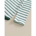 thumbnail image 6 of Bagilaanoe 3pcs Newborn Baby Girl Boy Pants Set Long Sleeve Striped Romper Tops + Trousers + Hat 3M 6M 9M 12M 18M Infant Casual Clothes, 6 of 9