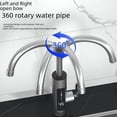 thumbnail image 3 of Grifo eléctrico de acero inoxidable para cocina de uso doméstico, grifo de agua caliente instantáneo de tres segundos, uso dual, frío y caliente, 3 of 4