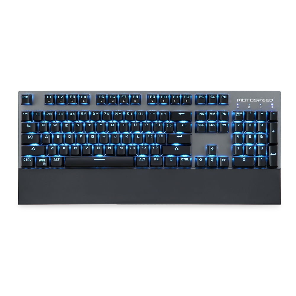 MOTOSPEED 2.4GHz Wireless/USB Wired Mechanical Keyboard 104Keys Led Backlit Black Switches Gaming Keyboard for Gaming and Typing,Compatible for Mac & PC 